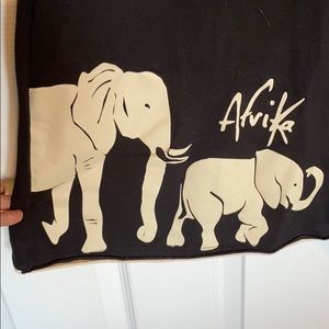 African dress with elephants sz M